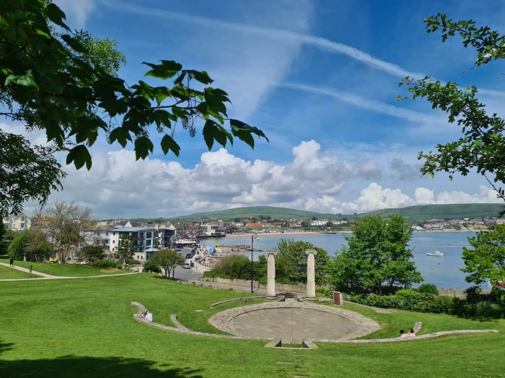 Sunny British coastal town